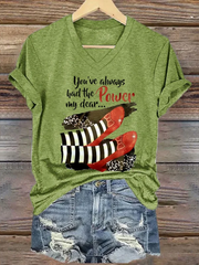 Classic Ruby Shoes Halloween You've Always Had The Power My Dear Painting V-Neck T-Shirt