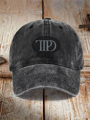 Music Album Inspired Logo Print Washed Hat