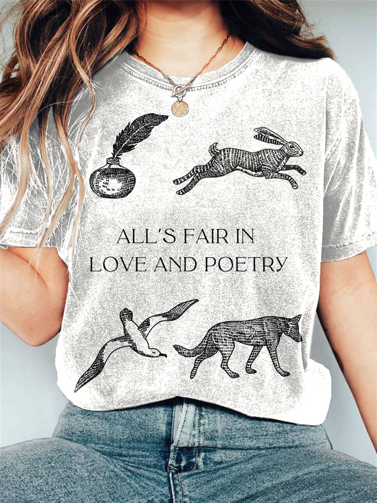 All's Fair In Love And Poetry New Album Era Print Casual T-Shirt