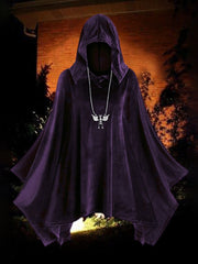 Hooded Velvet Halloween Cape Coat