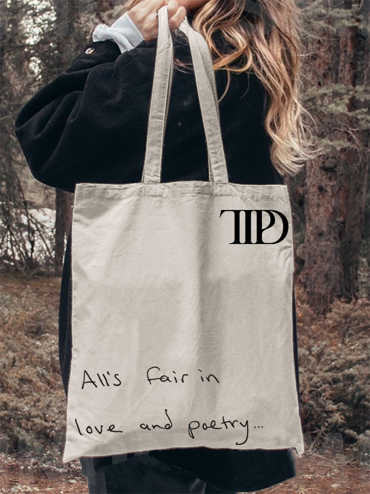 The Tortured Poets Department All's Fair in Love & Poetry Tote Bag