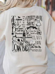 New Music Album Song Name Print Casual Sweatshirt