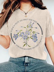 Marjorie Lyrics Inspired Pattern Vintage Washed T Shirt