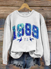 TS 1989 Photosensitive Letter Print Sweatshirt