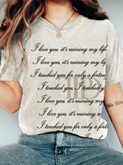 I Love You It's Ruining My Life New Album Vintage T Shirt