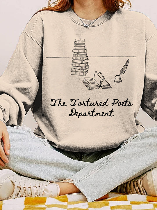 The Tortured Poets Department Design Cozy Crew Neck Sweatshirt