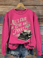 All's Fair In Love And Poetry Vintage Washed Sweatshirt