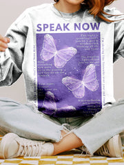 Speak Now Inspired Crew Neck Vintage Washed Sweatshirt