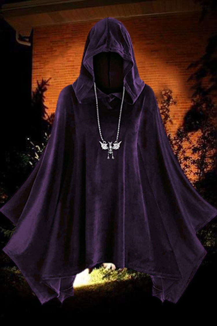 Hooded Velvet Halloween Cape Coat