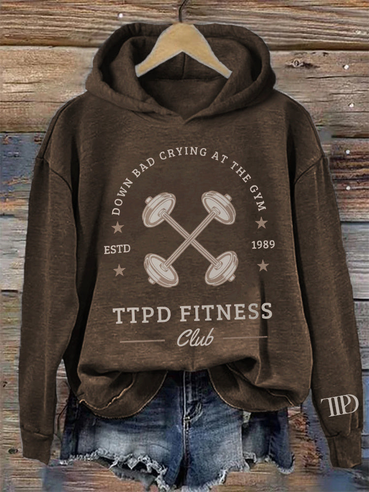 Crying at the Gym Fitness Club Washed Hoodie