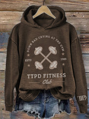 Crying at the Gym Fitness Club Washed Hoodie