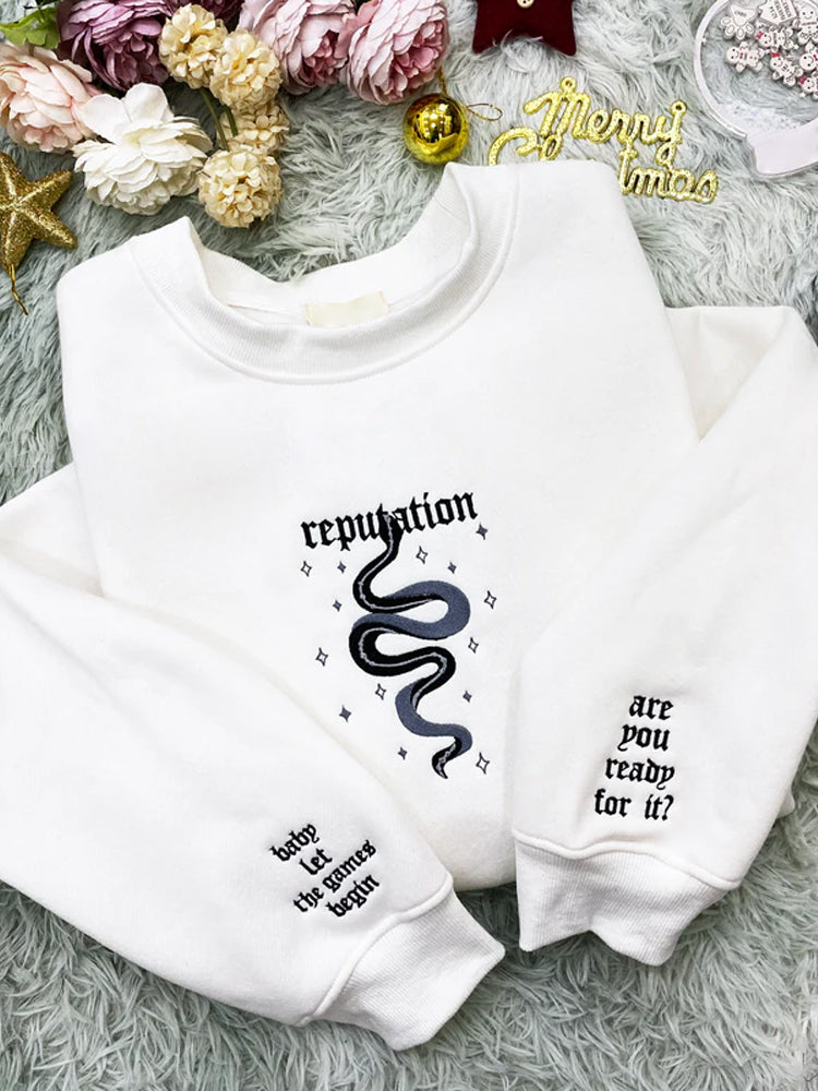 Album Inspiration Reputation Snake Print Sweatshirt