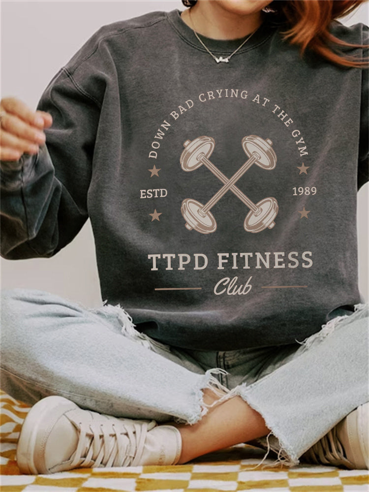 Crying at the Gym Fitness Club Vintage Washed Sweatshirt