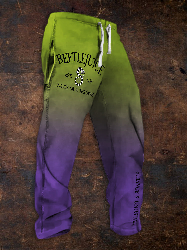 Men's Vintage 1988 Halloween Horror Movie Gradient Sweatpants