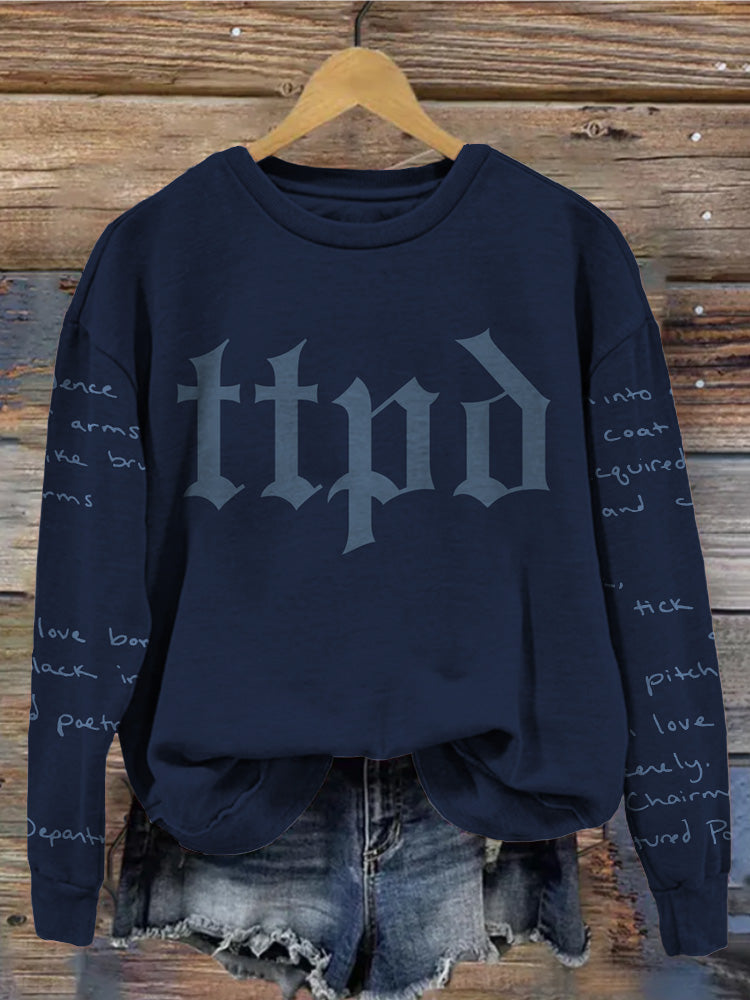 New Album Lyrics Inspired Vintage Washed Sweatshirt