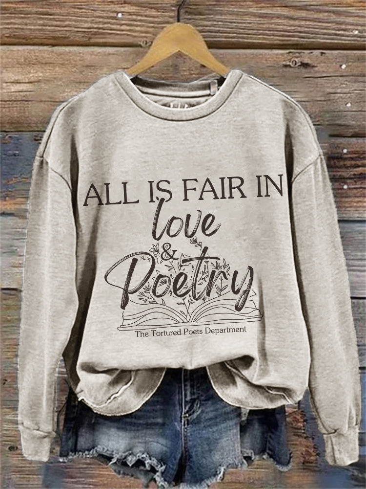 All's Fair in Love & Poetry The Tortured Poets Department Sweatshirt