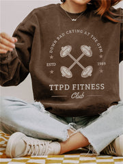 Crying at the Gym Fitness Club Vintage Washed Sweatshirt