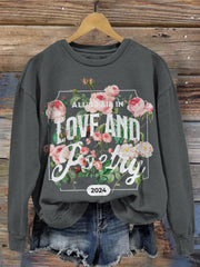 TTPD All's Fair in Love and Poetry Pattern Comfy Sweatshirt