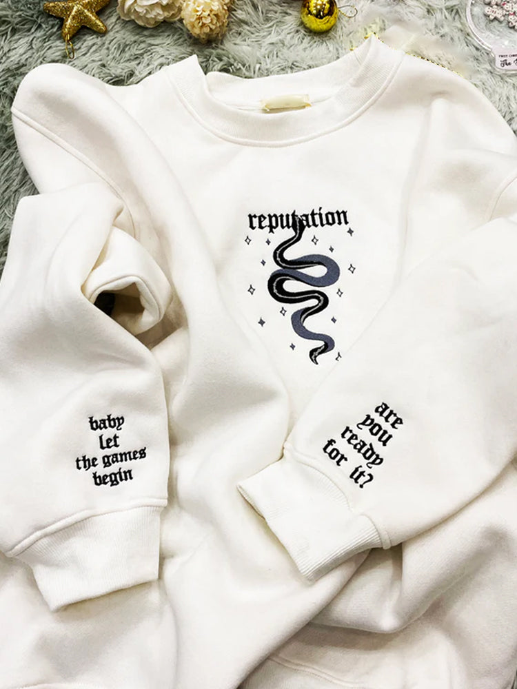 Album Inspiration Reputation Snake Print Sweatshirt