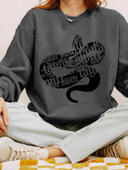 Rep & Snake Graphic Casual Sweatshirt