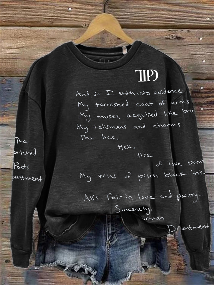 All's Fair In Love And Poetry New Album Era Sweatshirt