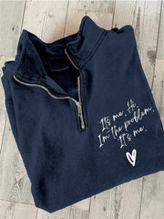 It's Me Hi I'm The Problem Midnights Zip Up Cozy Sweatshirt