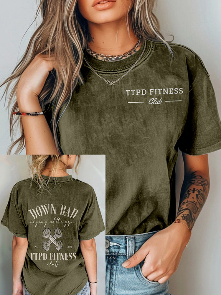 Crying at the Gym Fitness Club Washed Cozy T Shirt