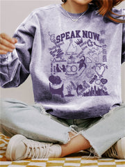 TS Speak Now Songs Graphic Vintage Washed Sweatshirt