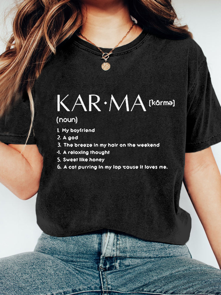 Midnights Karma Inspired Vintage Washed T Shirt