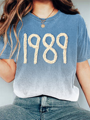 Music Album "1989" Chenille Embroidery Cozy T-Shirt