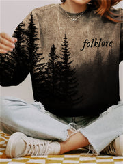 Folklore Forest Inspired Vintage Washed Sweatshirt