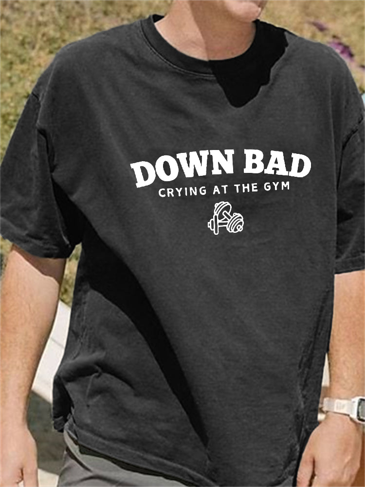 Men's Crying at the Gym Graphic Washed T Shirt