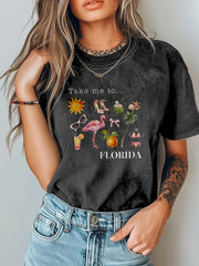 Take Me To Florida Vintage Washed T Shirt