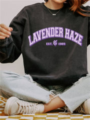 Lavender Haze Est. 1989 Graphic Washed Sweatshirt