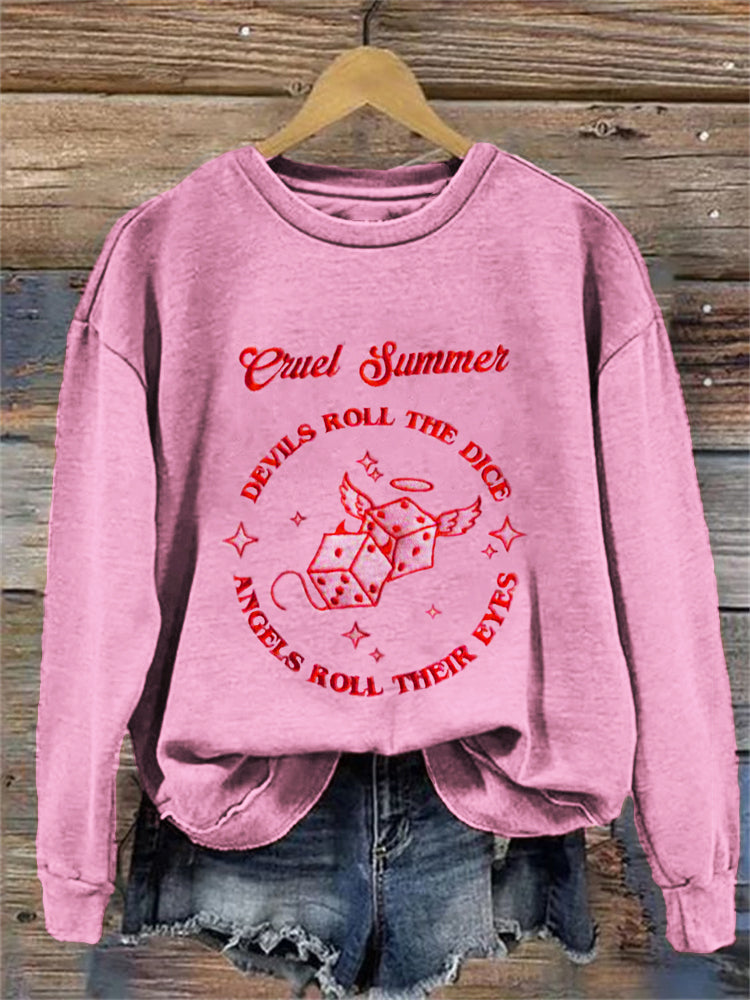 The Eras Tour Cruel Summer Embroidery Casual Sweatshirt