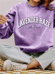 Lavender Haze Est. 1989 Graphic Washed Sweatshirt