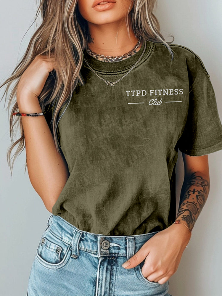 Crying at the Gym Fitness Club Washed Cozy T Shirt