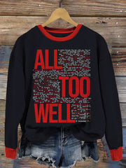 All Too Well Inspired Contrast Comfy Sweatshirt