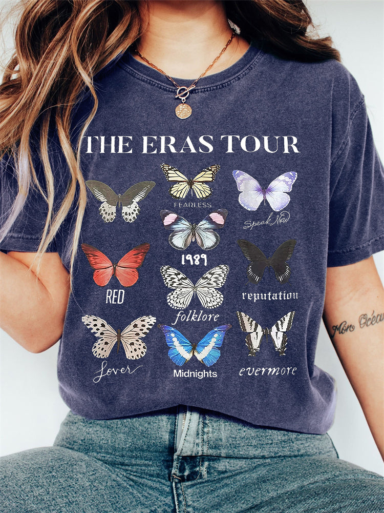 The Eras Tour Butterflies Vintage Washed T Shirt