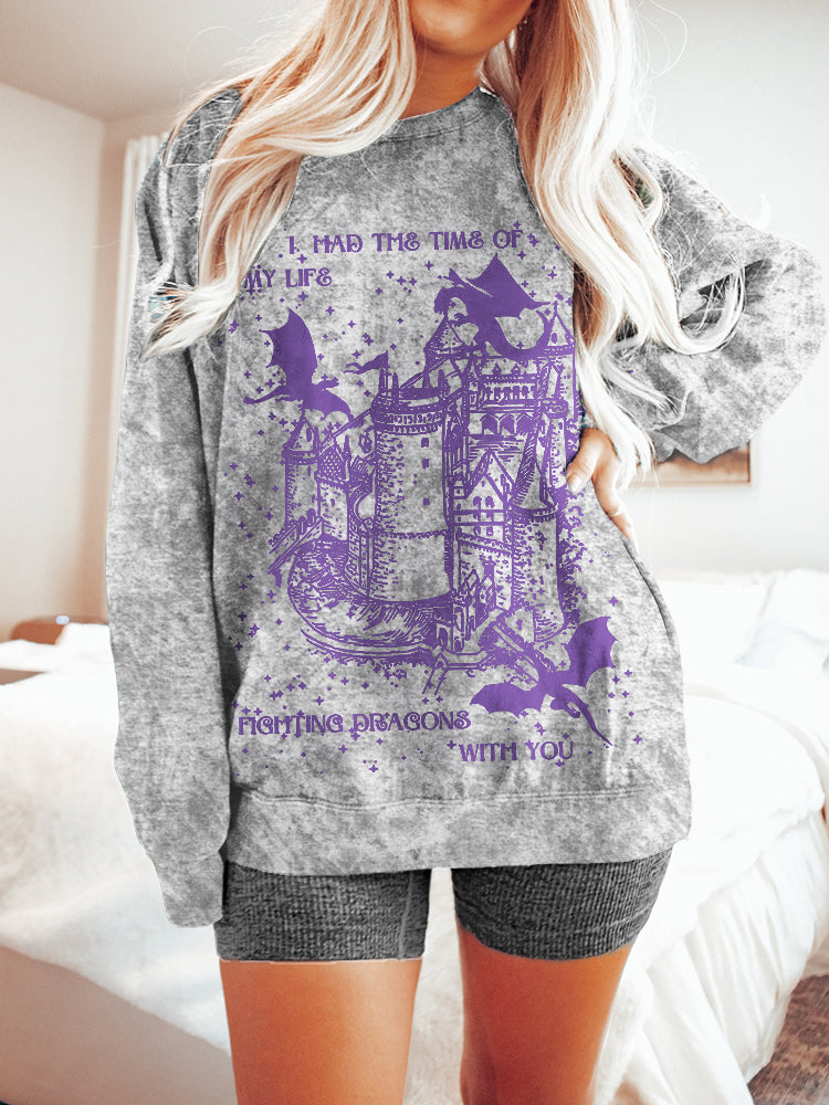 Long Live Fighting Dragons Graphic Comfy Sweatshirt