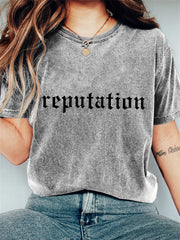 Reputation Graphic Vintage Washed T Shirt