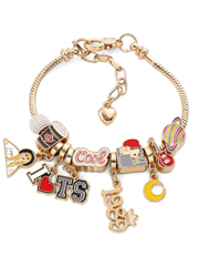 TS 1989 Metal Chain Alphabet Beaded Bracelet